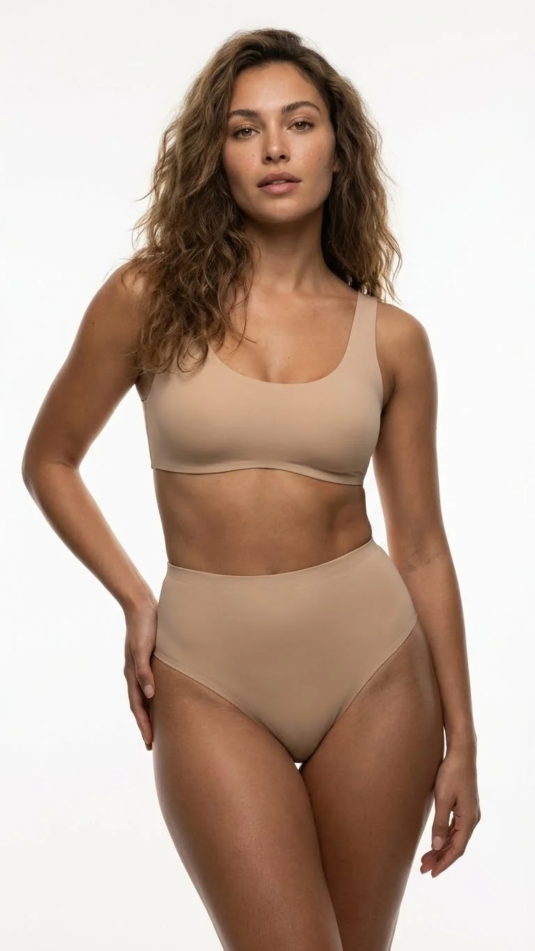 LunaIntim İz Yapmayan Nude Lazer Kesim Külot Yüksek Bel (Bato) Dikişsiz Model - Yüksek Bel (Bato) Detay